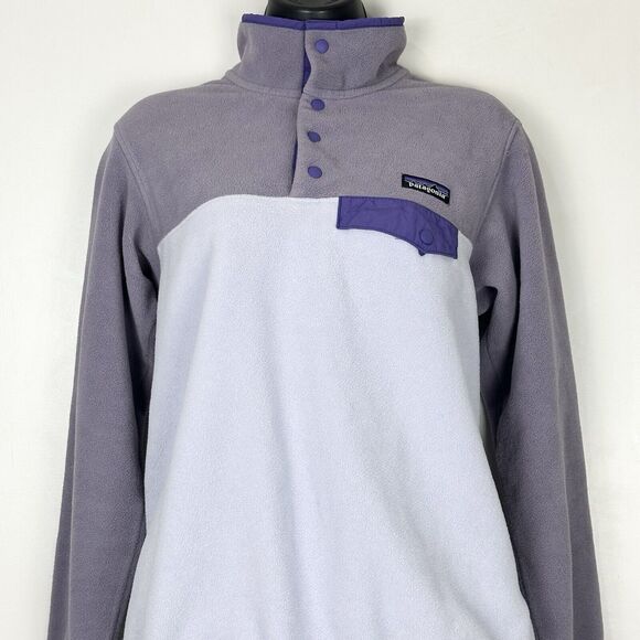 Patagonia Women’s Synchilla Snap T Fleece Pullover Size S Purple Lilac - Picture 4 of 15